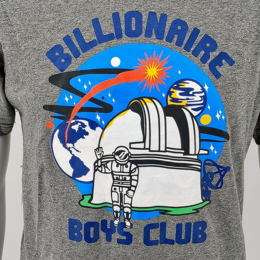 Billionaire Boys Club Observatory Gray Graphic Space-Themed T-Shirt (Small)