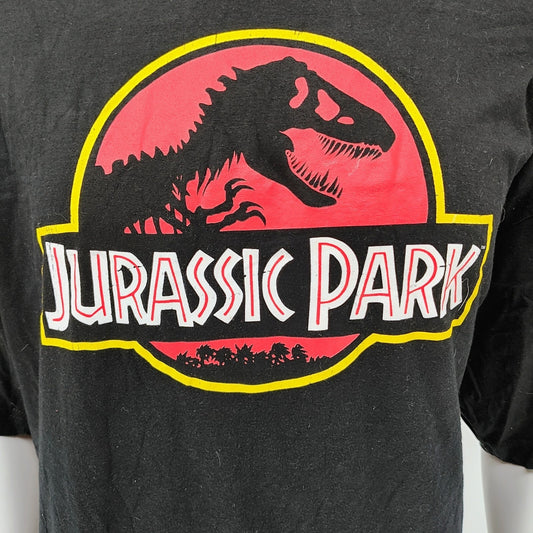 Jurassic Park Logo Black Graphic Big & Tall T-Shirt (3XL)