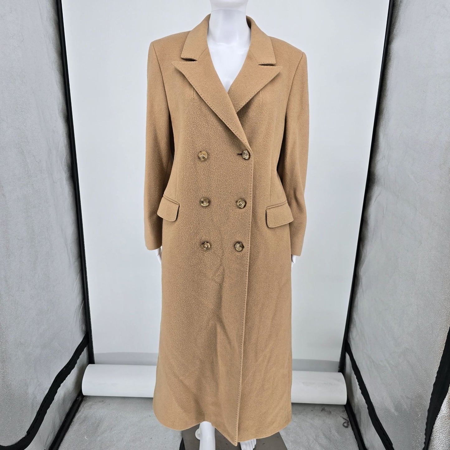 Vintage 1980s di Benedetto Made in Italy Cashmere Blend Double-Breasted Coat (L)