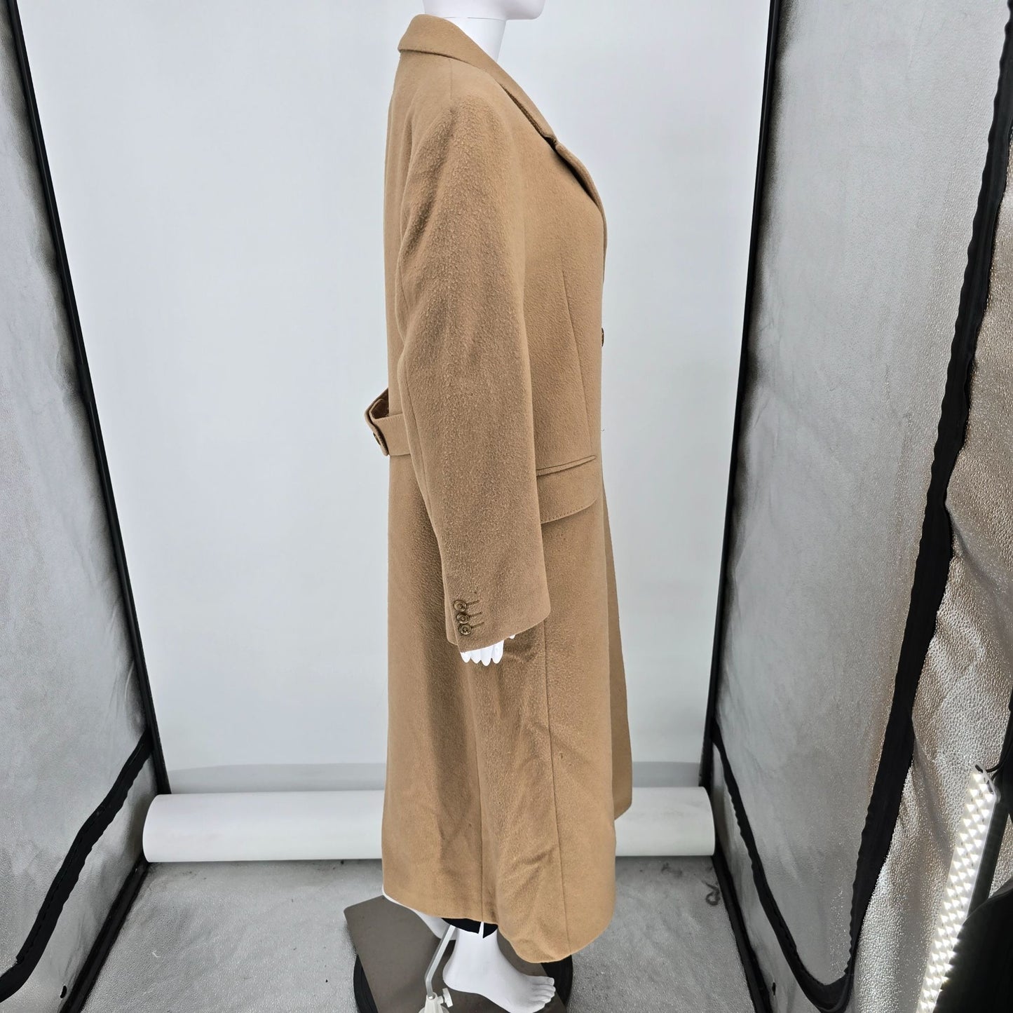 Vintage 1980s di Benedetto Made in Italy Cashmere Blend Double-Breasted Coat (L)