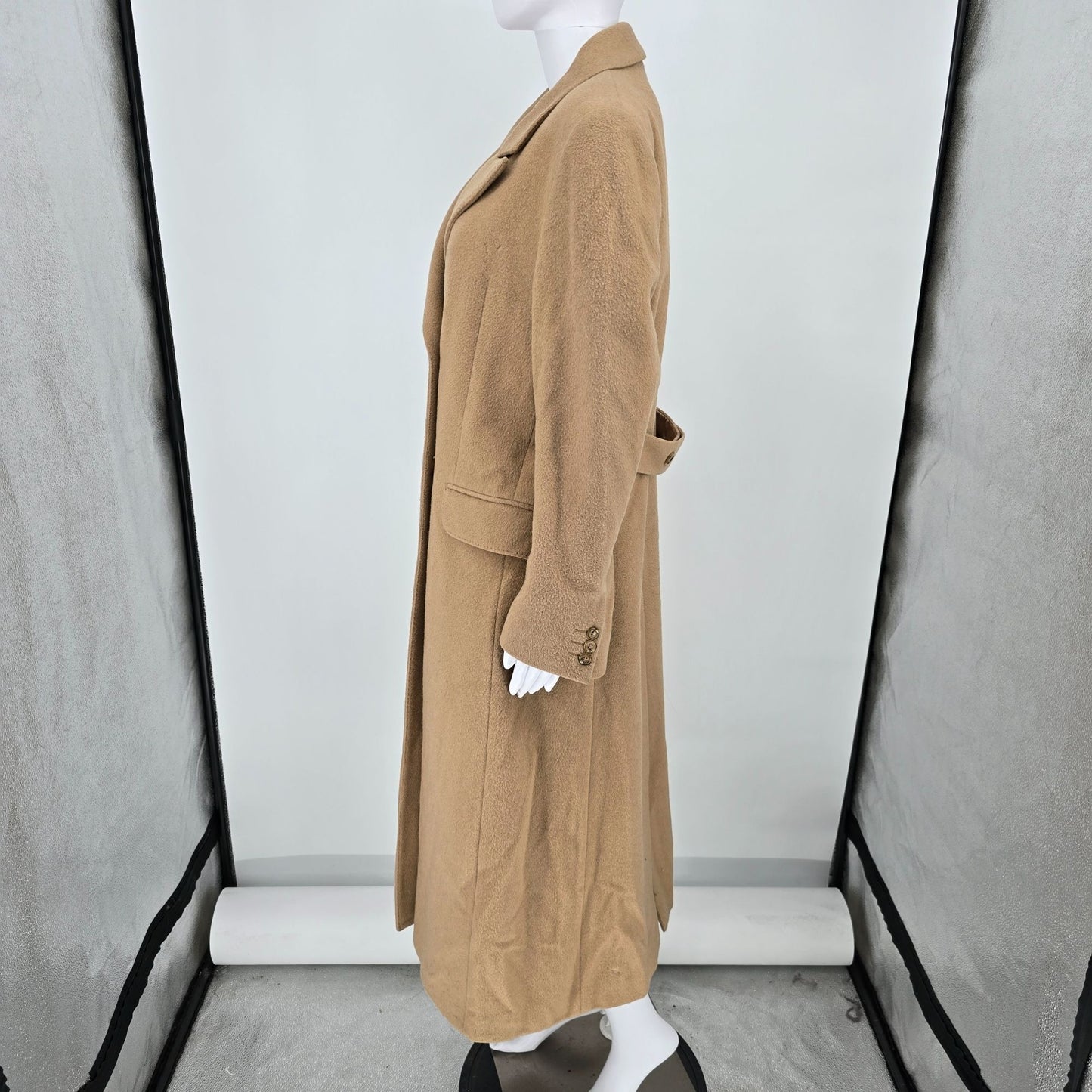 Vintage 1980s di Benedetto Made in Italy Cashmere Blend Double-Breasted Coat (L)