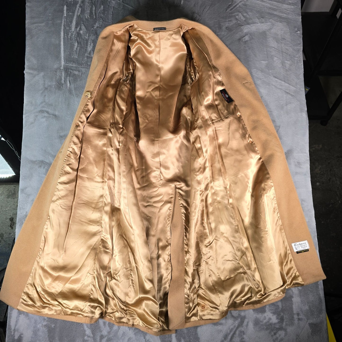 Vintage 1980s di Benedetto Made in Italy Cashmere Blend Double-Breasted Coat (L)