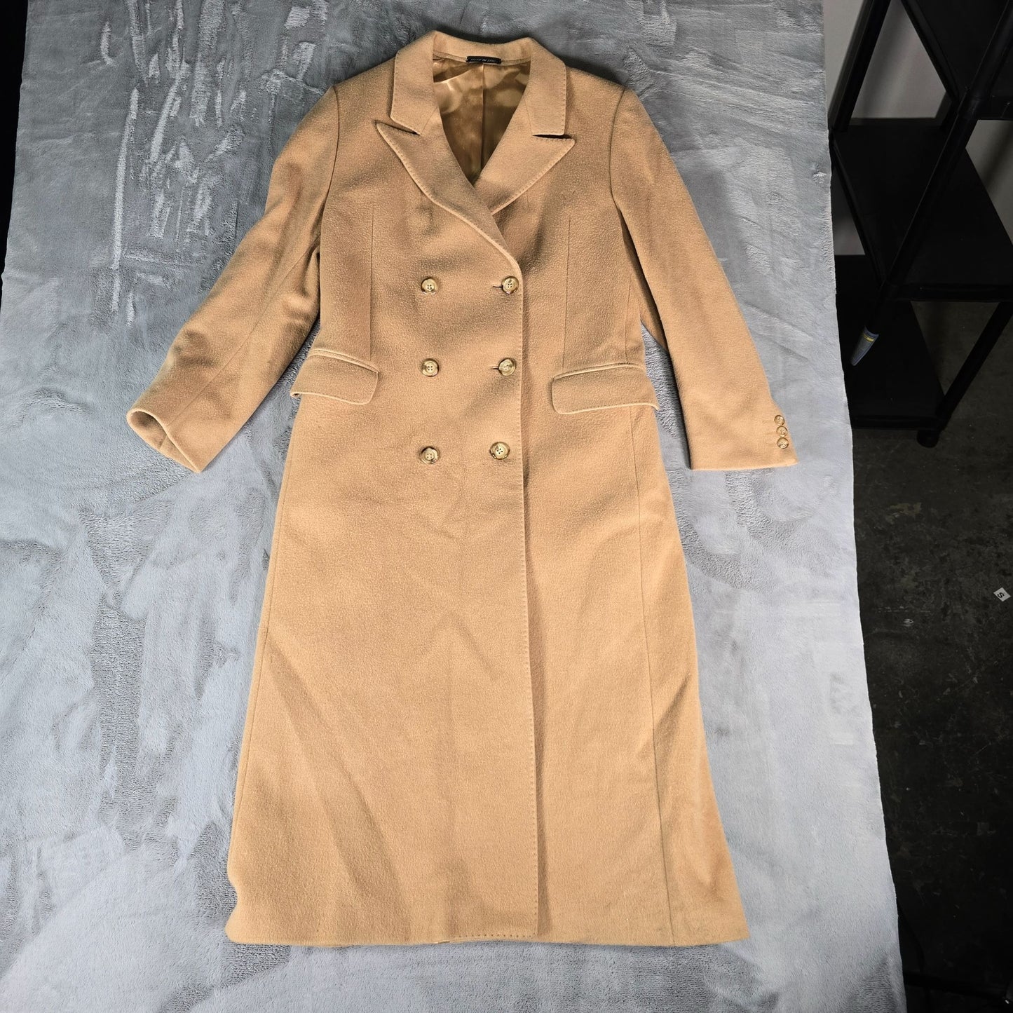 Vintage 1980s di Benedetto Made in Italy Cashmere Blend Double-Breasted Coat (L)