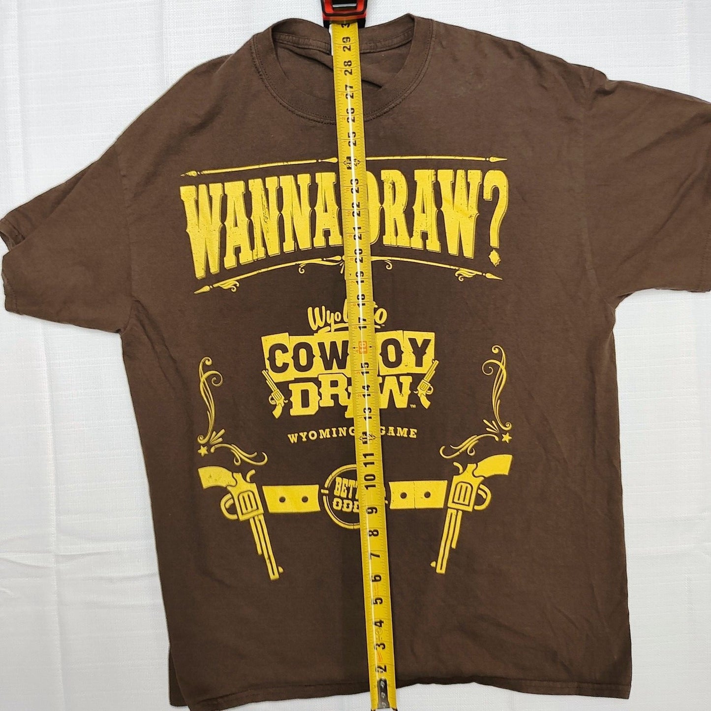 Wanna Draw? WyoLotto Cowboy Draw Wyoming's Game Better Odds T-Shirt (XL)