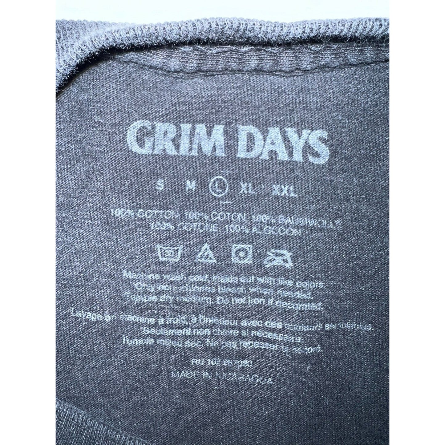 Grim Days "Always Clownin'" Black Graphic T-Shirt (Large)