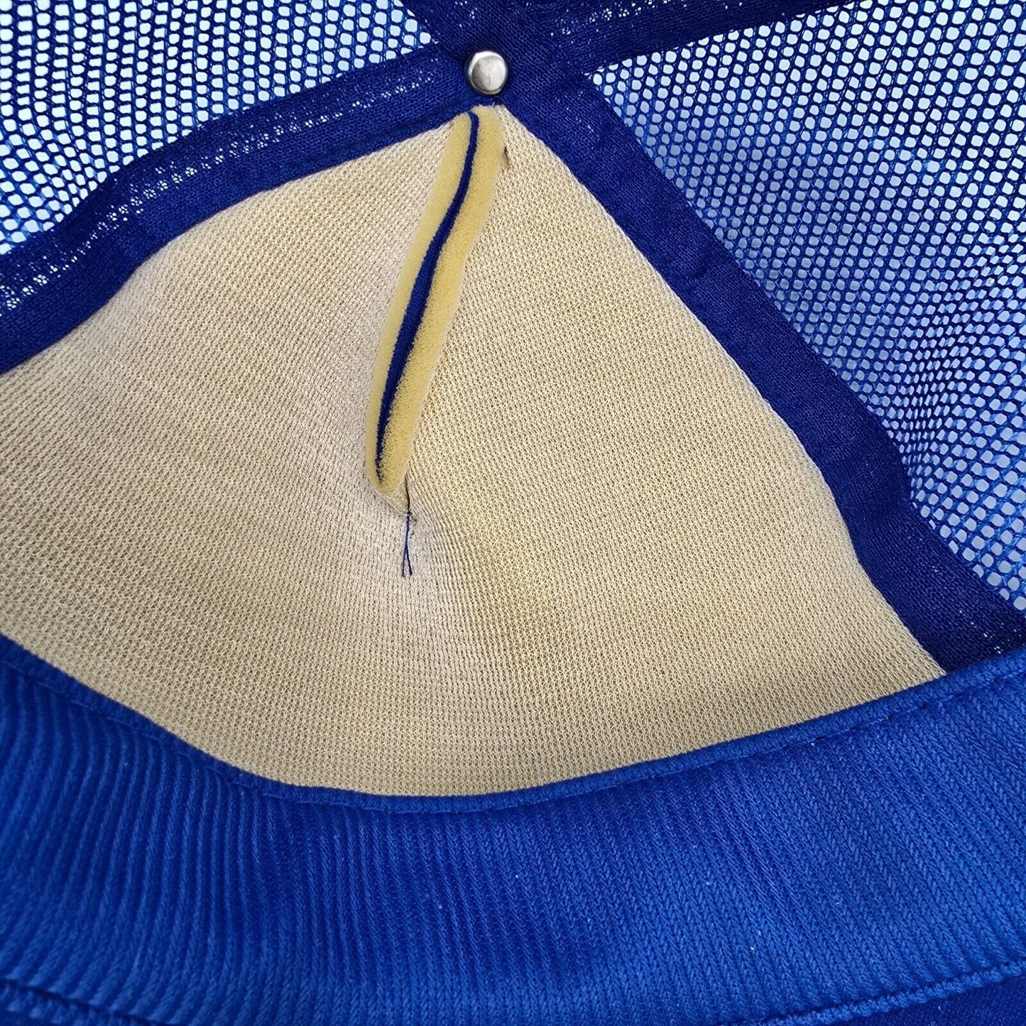 Vintage 80s Hexagon Chemical Company Louisville Kentucky Blue Crown Trucker Hat