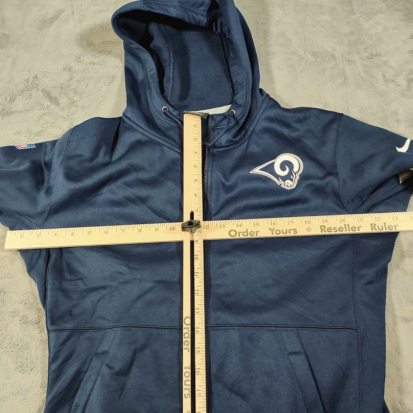 Nike On Field Apparel Dri-Fit St. NFL St. Louis Rams Navy Hooded Jacket (M)