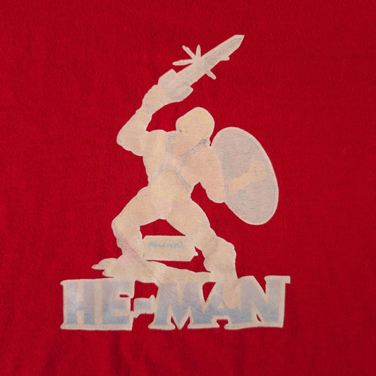 Distressed Vintage 1980s He-Man Masters of the Universe T-Shirt -Size 5/Youth XS
