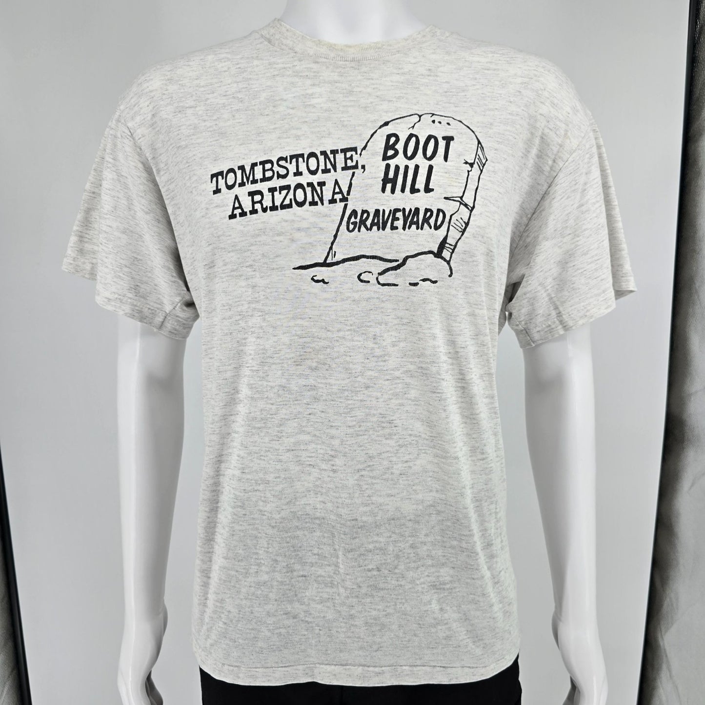 Vintage 1990s Oneita Tombstone, Arizona Boothill Graveyard Gray T-Shirt (L/XL)
