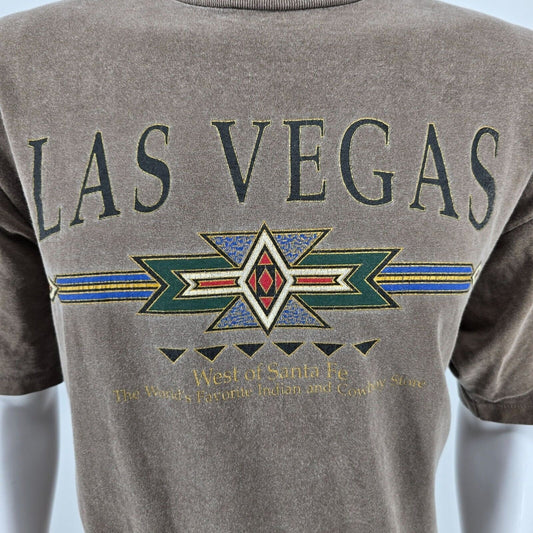 Vintage 1990s Single Stitch "West of Santa Fe" Las Vegas Graphic T-Shirt (XL)