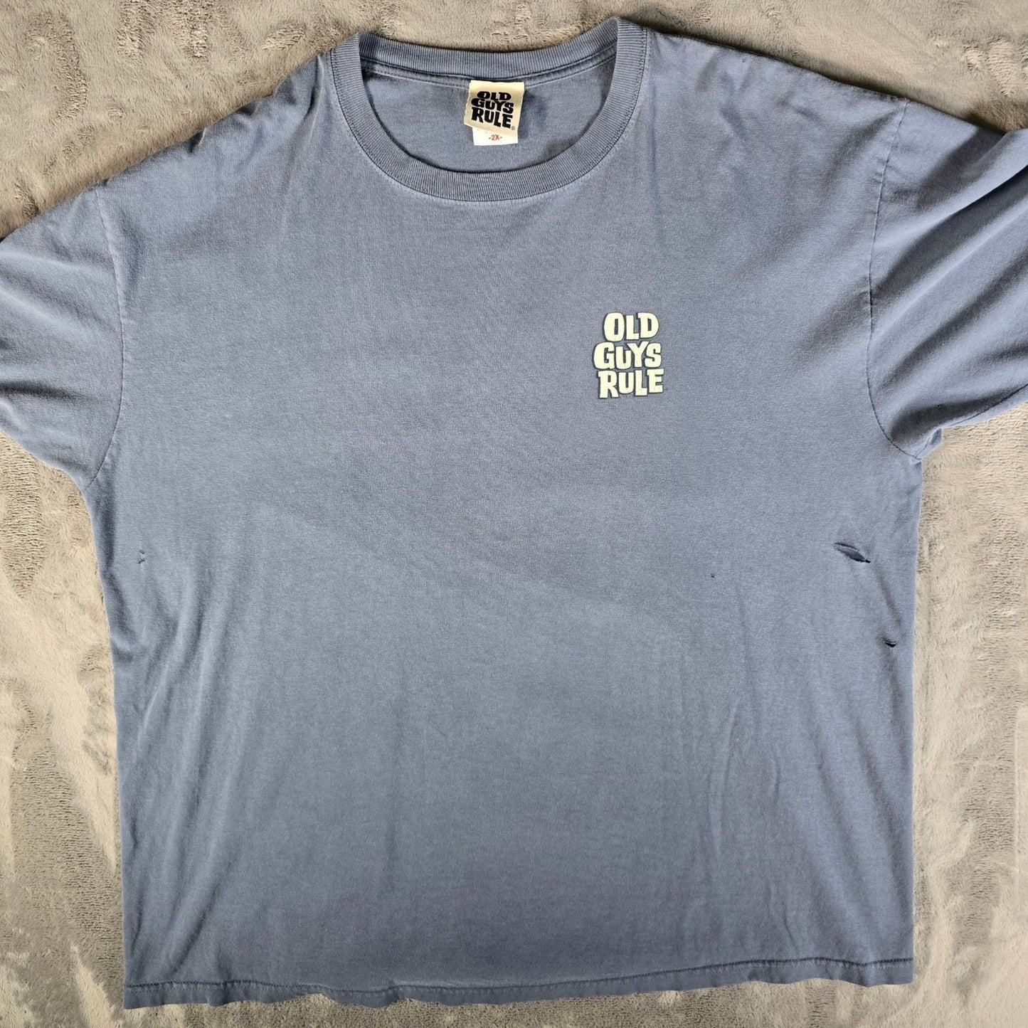 Distressed 2000s Old Guys Rule Drive For Show Putt For Dough Golf T-Shirt (2XL)