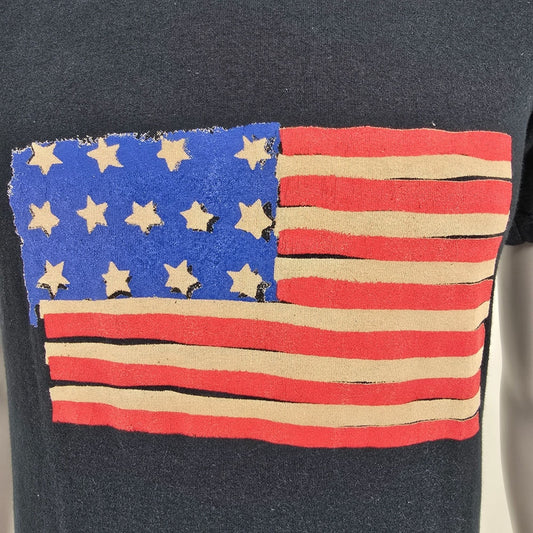 Vintage 2000s Steve & Barry's Distressed American Flag Graphic T-Shirt (S)