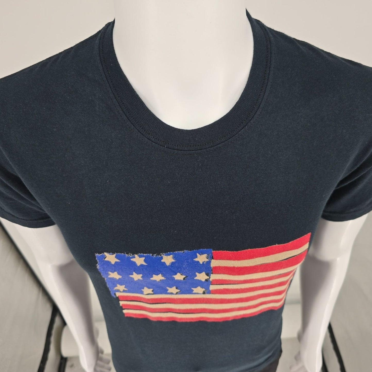 Vintage 2000s Steve & Barry's Distressed American Flag Graphic T-Shirt (S)