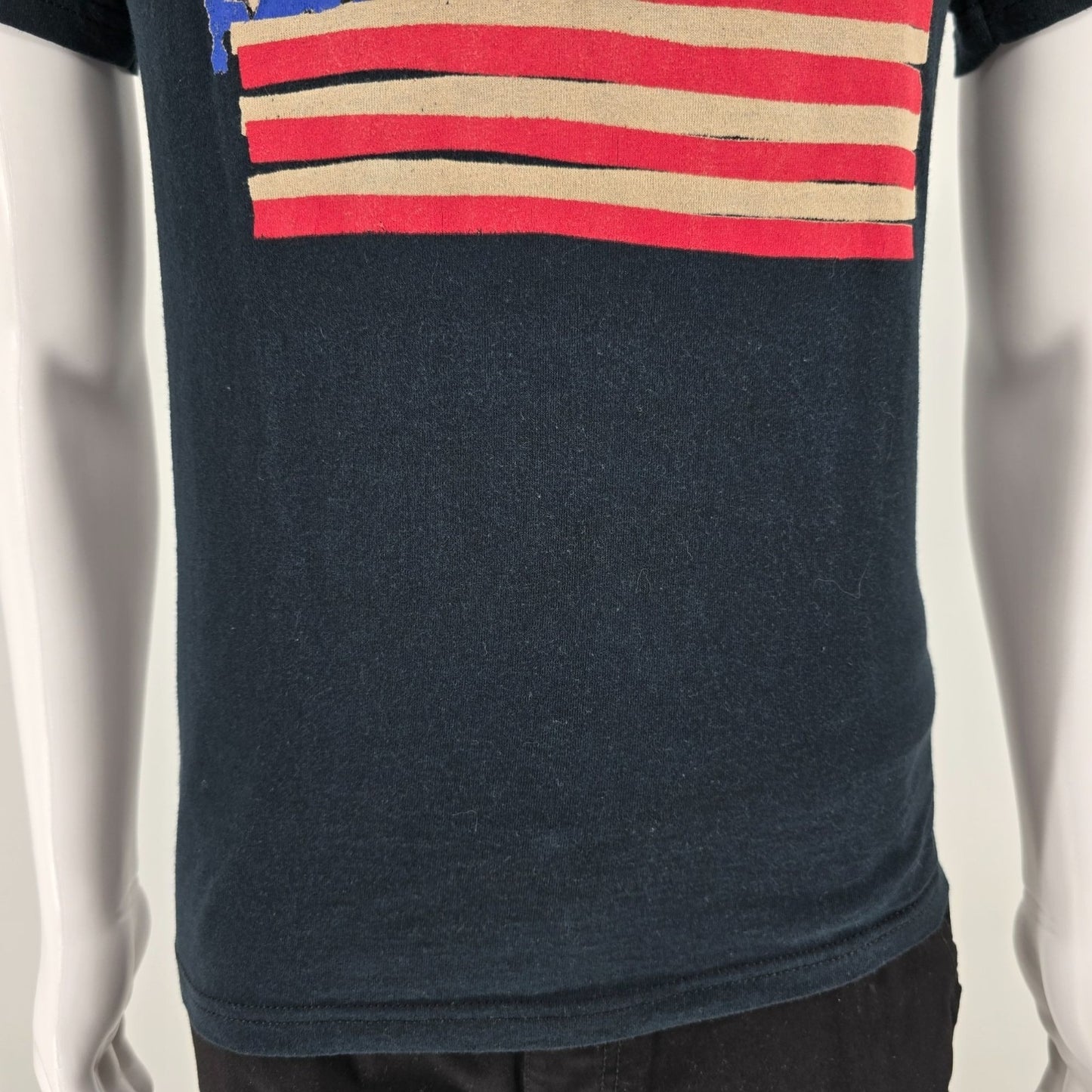 Vintage 2000s Steve & Barry's Distressed American Flag Graphic T-Shirt (S)