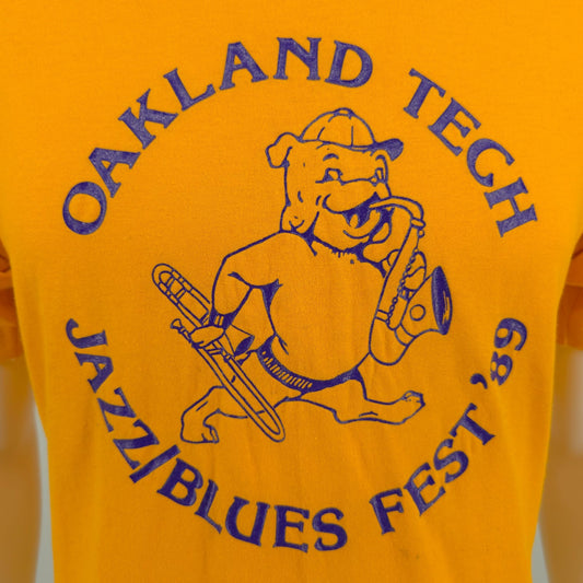 Vintage 1989 Oakland Technical High School Jazz/Blues Fest T-Shirt (M/L)