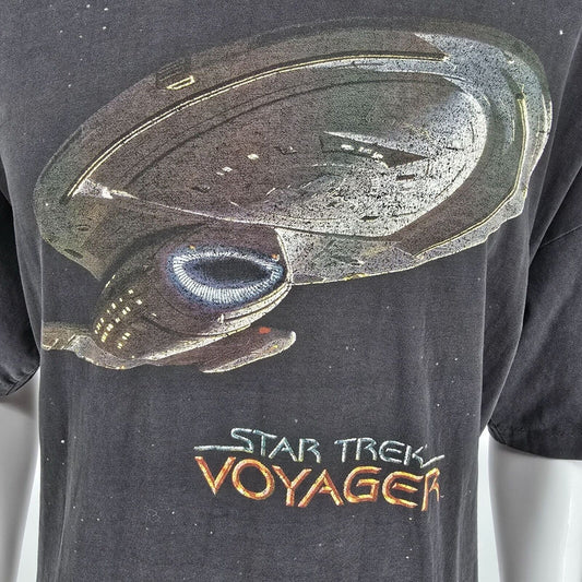 Vintage 1990s Stanley Desantis Star Trek Voyager Single Stitch T-Shirt (XL)