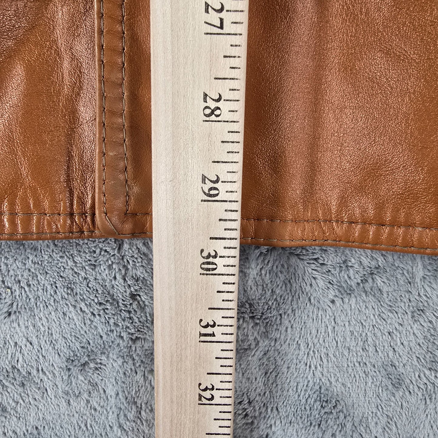 Vintage 1970s Richman Brother Cognac Brown Notch Collar Leather Jacket (M)