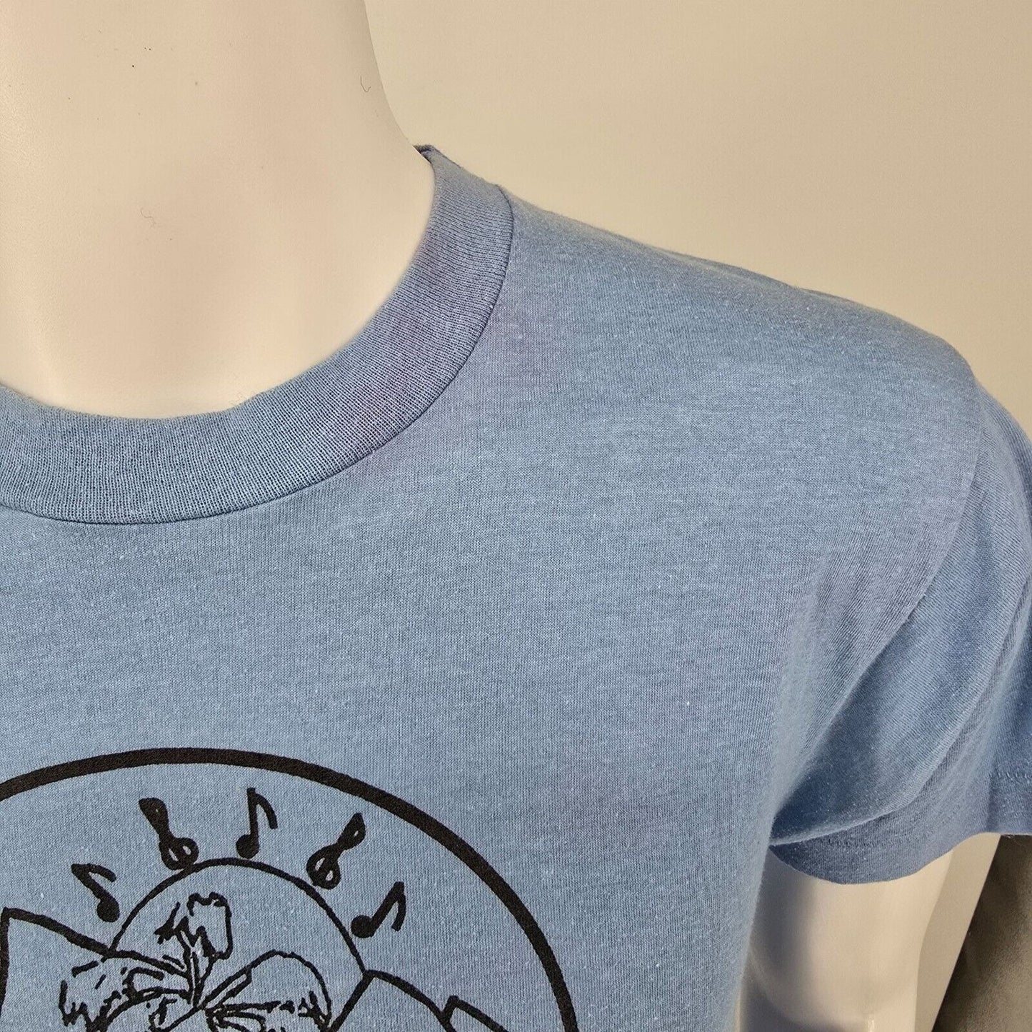 Vintage 1980s Blue Screen Stars Inland Counties Chapter AOSA T-Shirt (M)