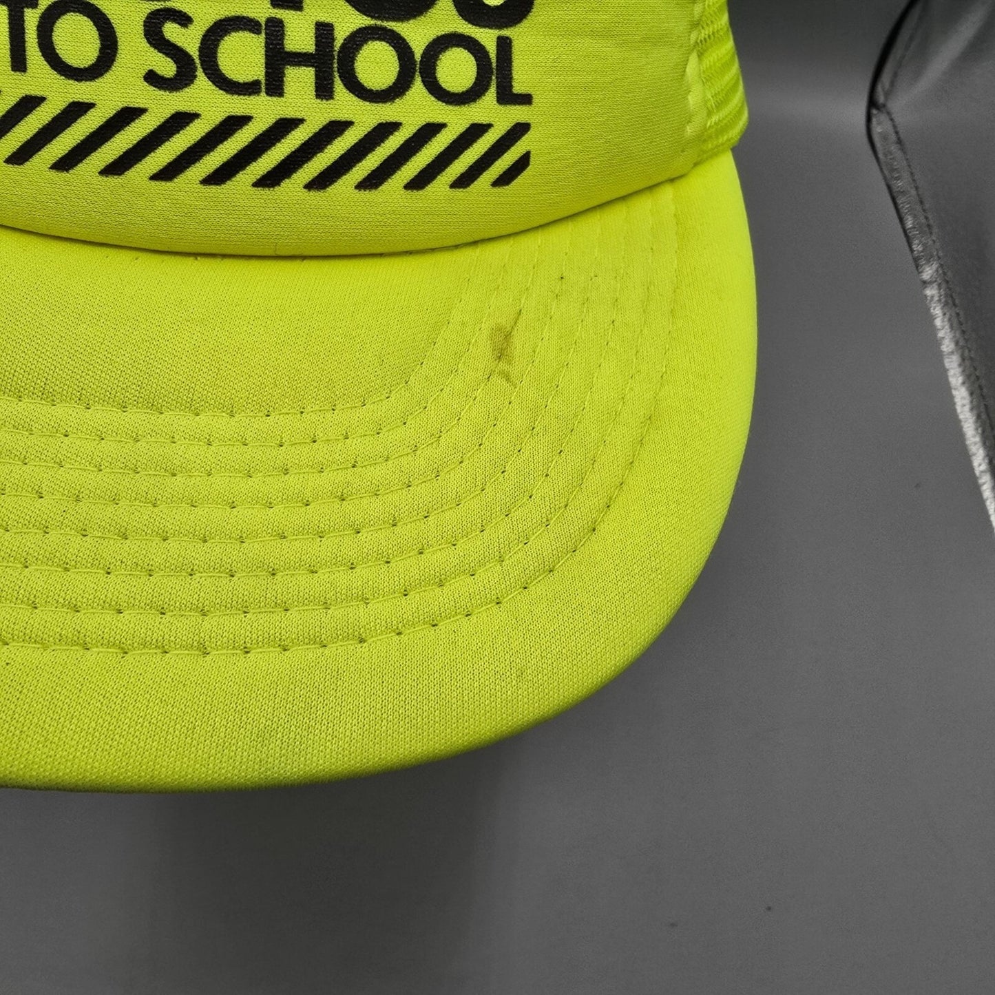 Distressed Hurley Rocks You Back To School Concert 2010 Neon Yellow Trucker Hat