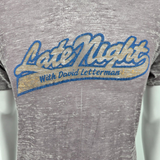 Thrashed Vintage 1980s Paper Thin "Late Night with David Letterman" T-Shirt (M)