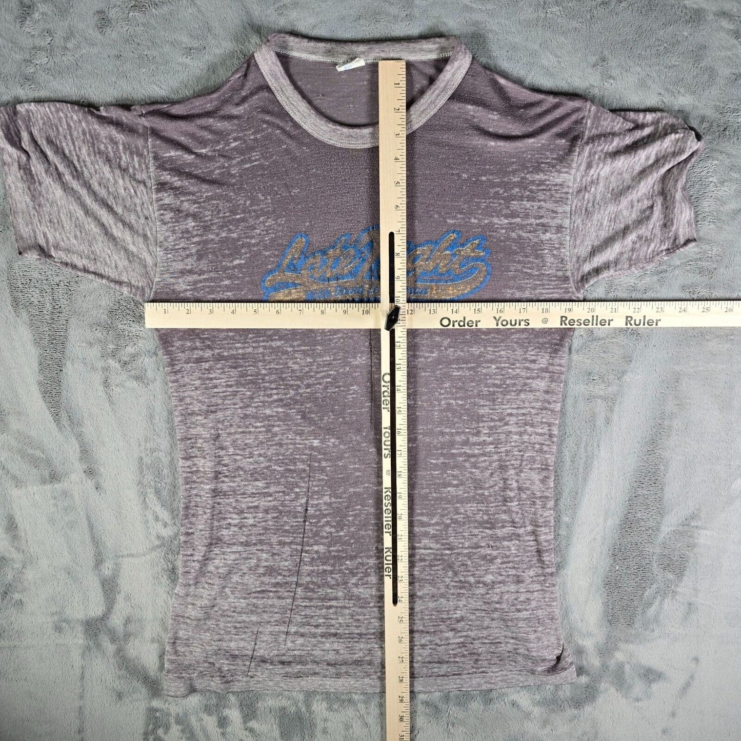 Thrashed Vintage 1980s Paper Thin "Late Night with David Letterman" T-Shirt (M)