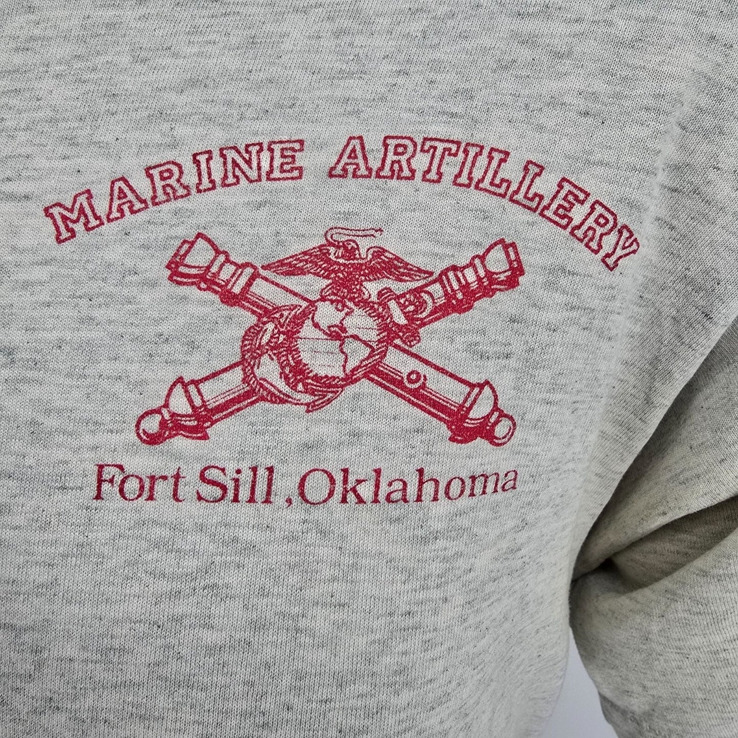 Distressed Vintage 1990s Marine Artillery Fort Sill, Oklahoma T-Shirt (M/L)
