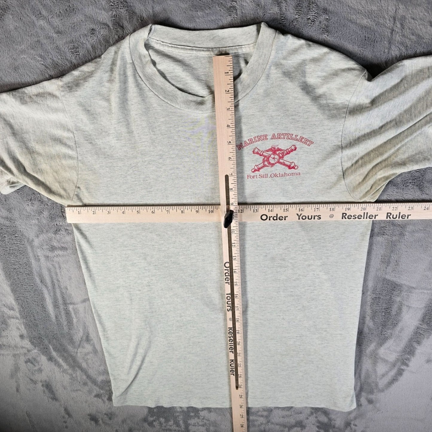 Distressed Vintage 1990s Marine Artillery Fort Sill, Oklahoma T-Shirt (M/L)