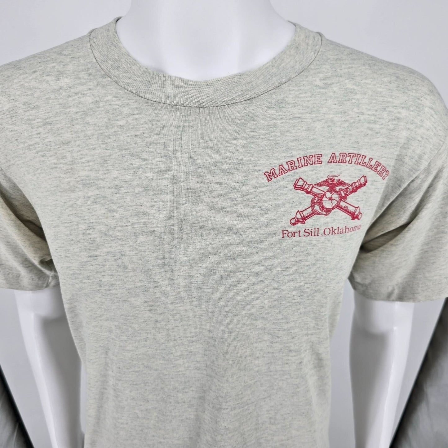Distressed Vintage 1990s Marine Artillery Fort Sill, Oklahoma T-Shirt (M/L)