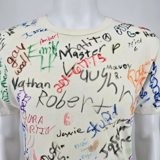 Vintage 1999 Delshire Elementary Cincinnati 5th Grade Signatures T-Shirt (S/M)