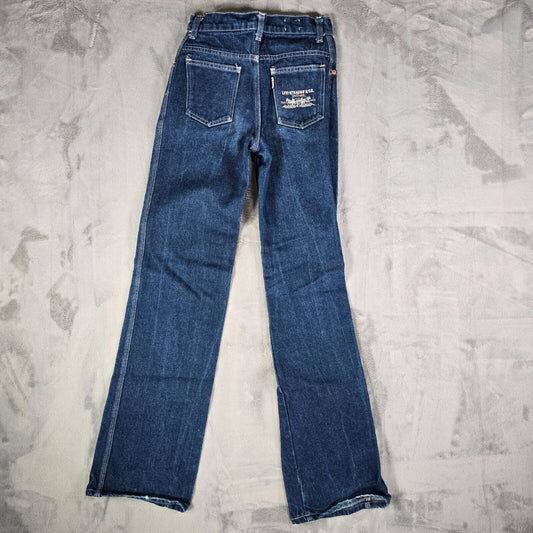 Vintage 1980's Made in Greece Levi's Womens White Tab Blue Jeans (25x32)