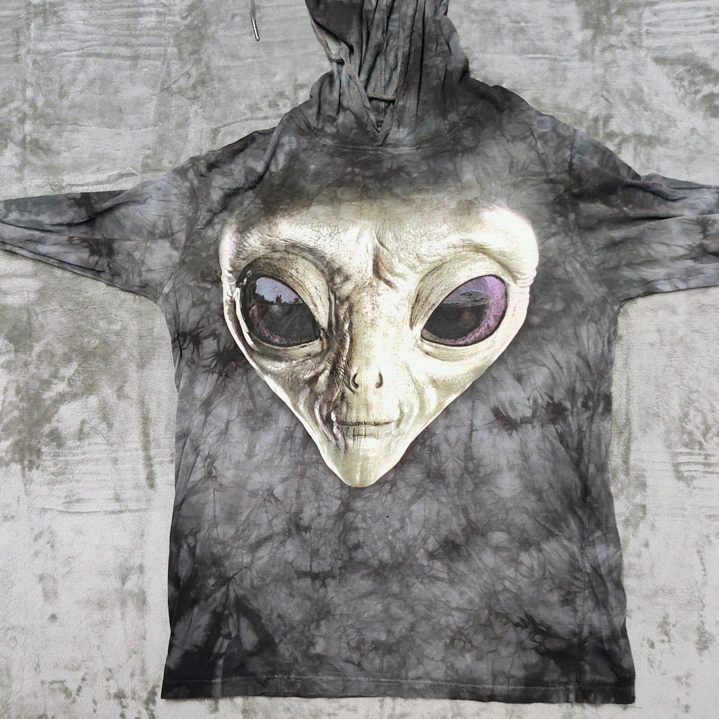 The Mountain Tie-Dye Alien Invasion Roswell, New Mexico Hooded T-Shirt (Medium)