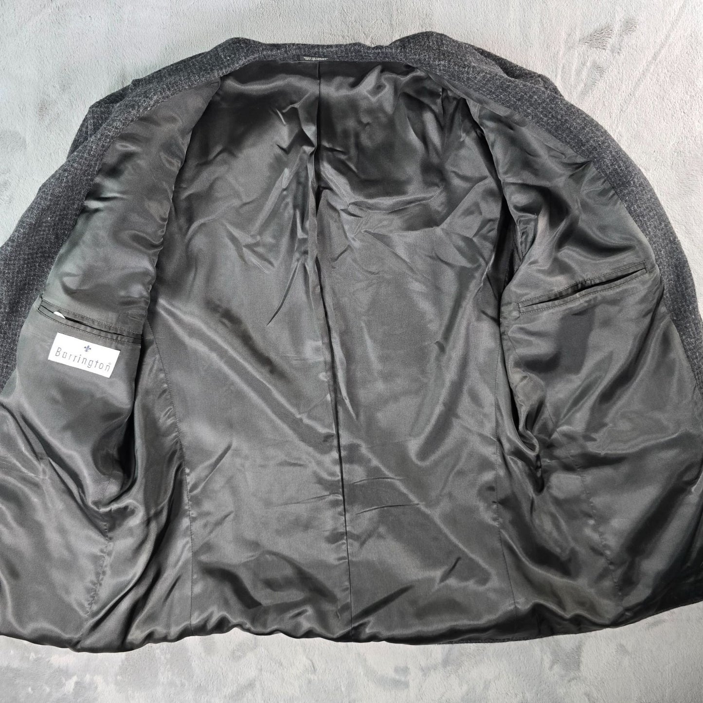 Vintage Y2K Barrington Wool/Camelhair Blend Textured Charcoal Sports Coat (40S)