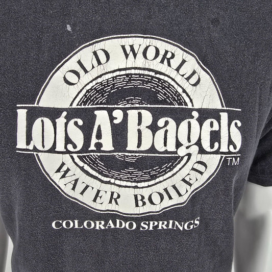 Vintage 1990s Hanes Single Stitch "Lots A' Bagels" Colorado Springs T-Shirt (L)
