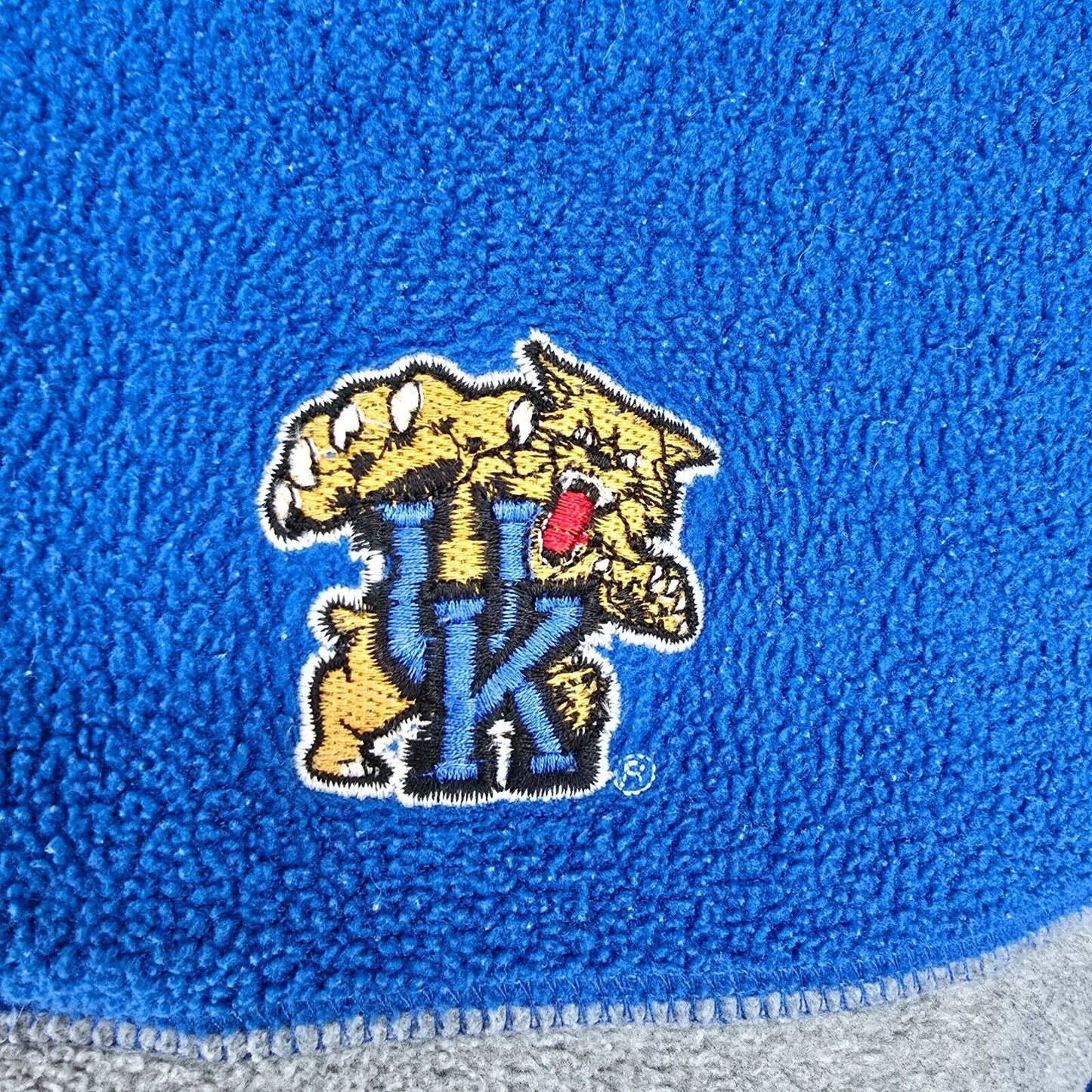 Vintage Y2K Kentucky Wildcats Blue 1/4 Zip Pullover Fleece Starter Jacket (M)