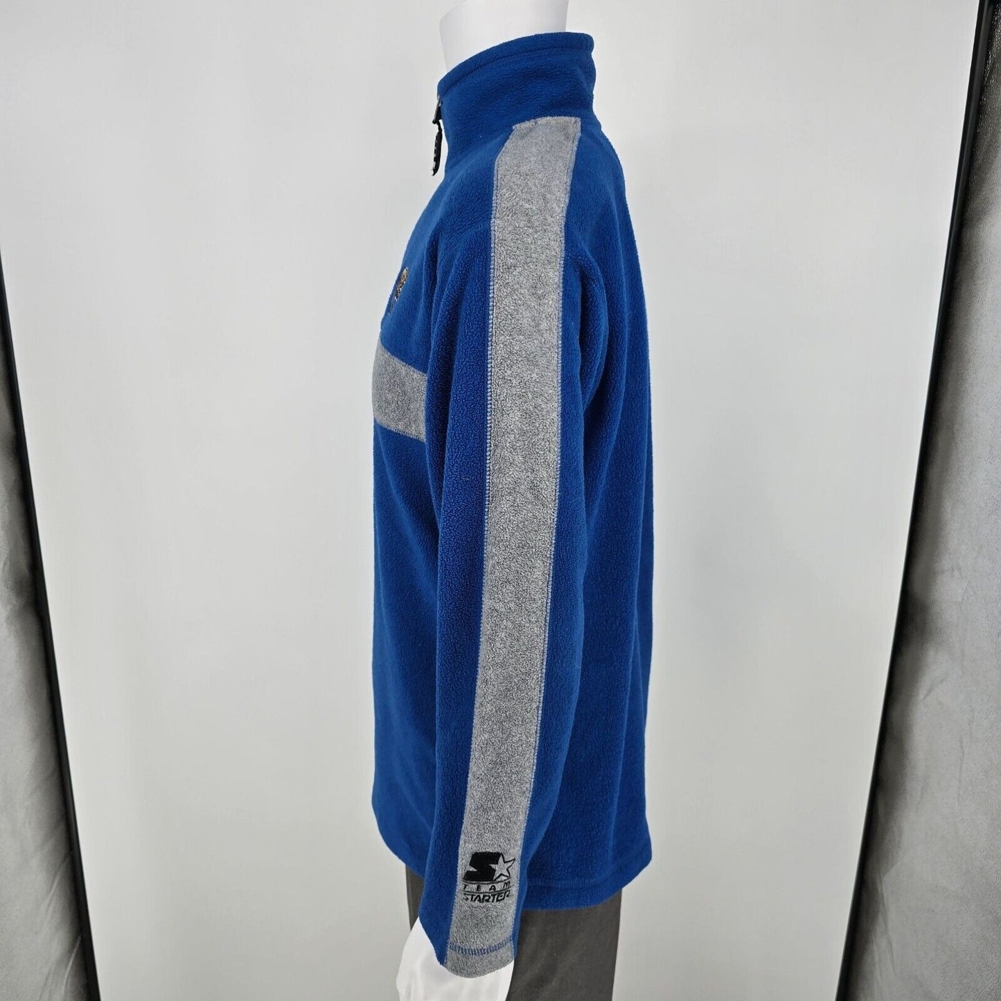 Vintage Y2K Kentucky Wildcats Blue 1/4 Zip Pullover Fleece Starter Jacket (M)