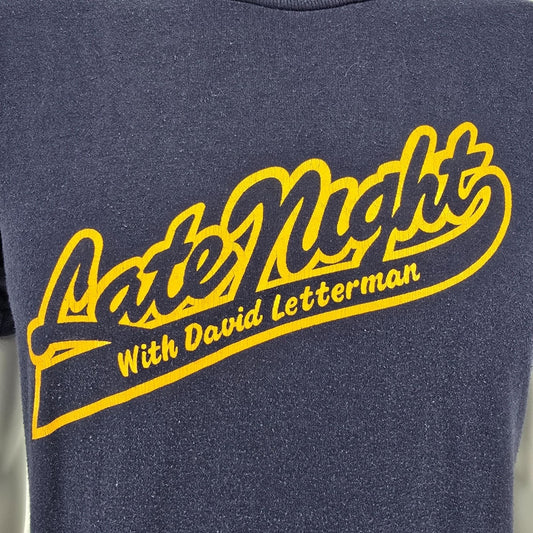 Vintage Early 1980s Velva Sheen Late Night with David Letterman T-Shirt (M)