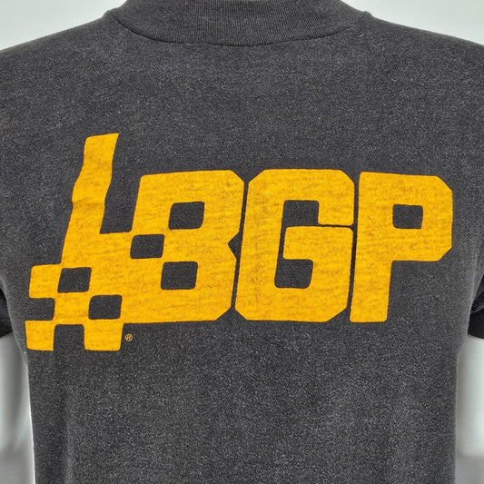 Vintage 1980s LBGP Long Beach Grand Prix Style Auto 10K Run Black T-Shirt (M)