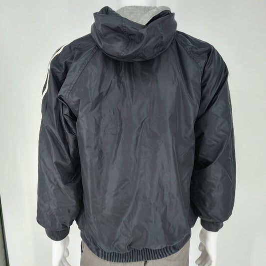 Vintage 1990s Adidas Womens Reversible Nylon Hooded Bomber Jacket (XL/18-20)