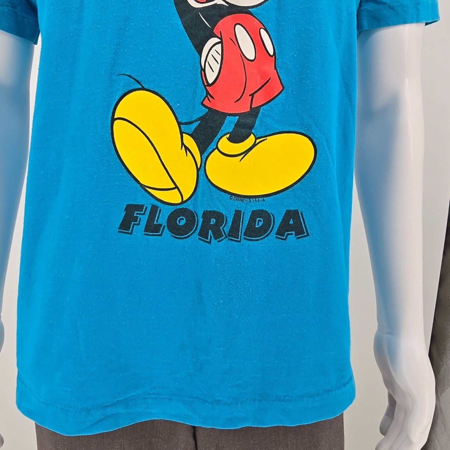 Vintage Y2K Disney Mickey Mouse Florida Blue Single Stitch T-Shirt (M/L)