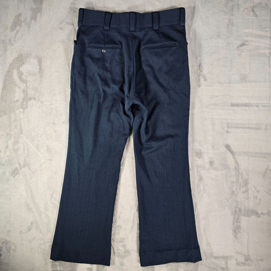 Vintage 1970s Waist-Watcher Blue Talon Zipper Men's Dress Trousers (32x27)