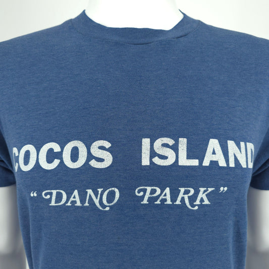 Vintage 1980s Hanes Dano Park Cocos Island Guam Souvenir/Tourist T-Shirt (M)
