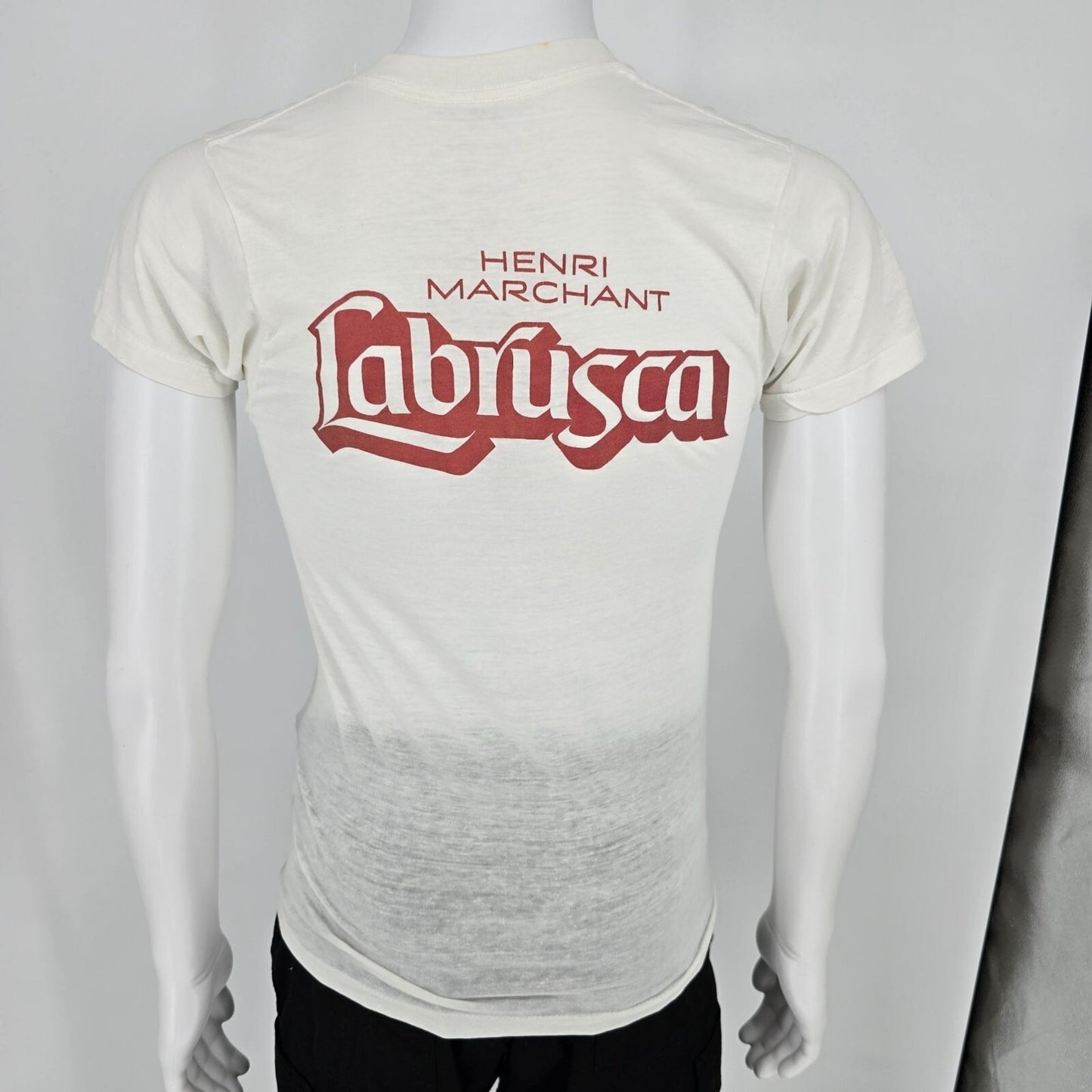 Vintage 1970s Henri Marchant Labrusca "Not the Usual" Thin Promo T-Shirt (XS)