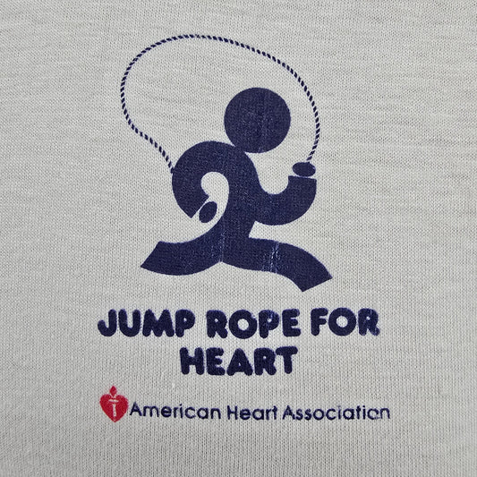 Vintage 1980s Jump Rope for Heart American Heart Association T-Shirt (S)