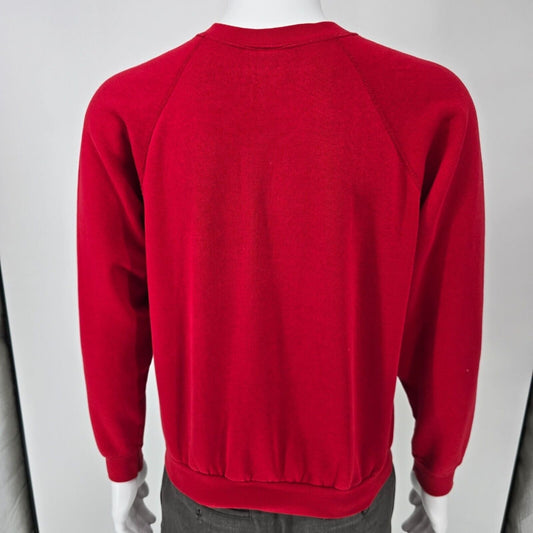 Vintage 1990s Tultex Maximum Sweats Blank Red Raglan Sleeve Sweatshirt (S)