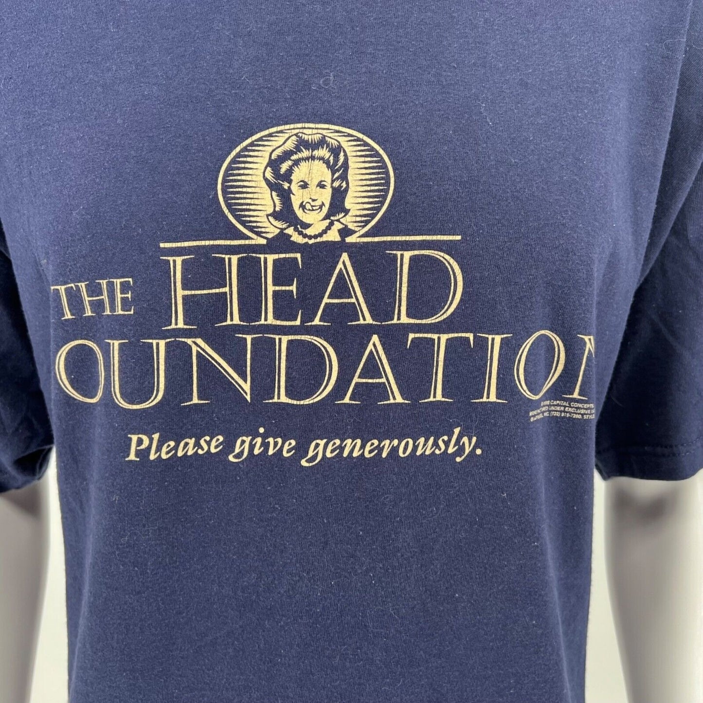 Vintage Y2K The Head Foundation "Please Give Generously" Novelty T-Shirt (XL)