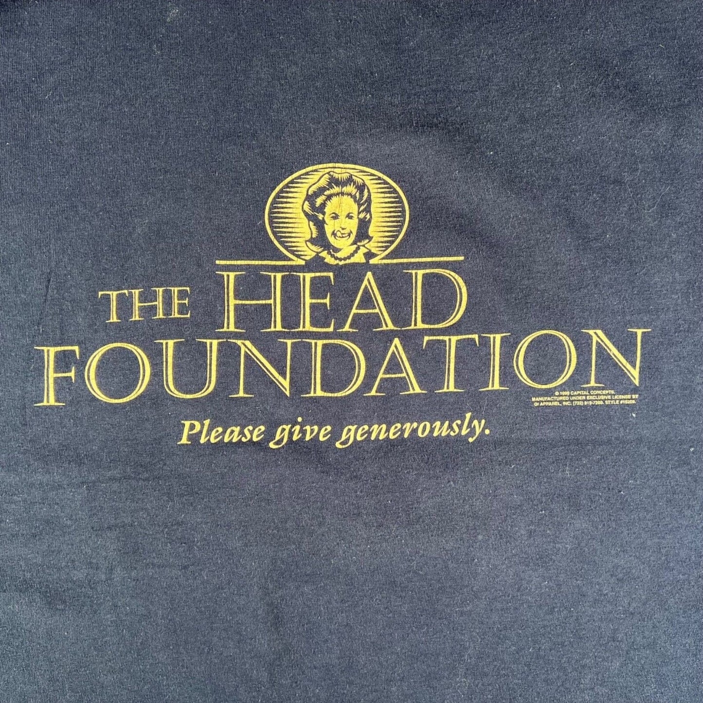 Vintage Y2K The Head Foundation "Please Give Generously" Novelty T-Shirt (XL)