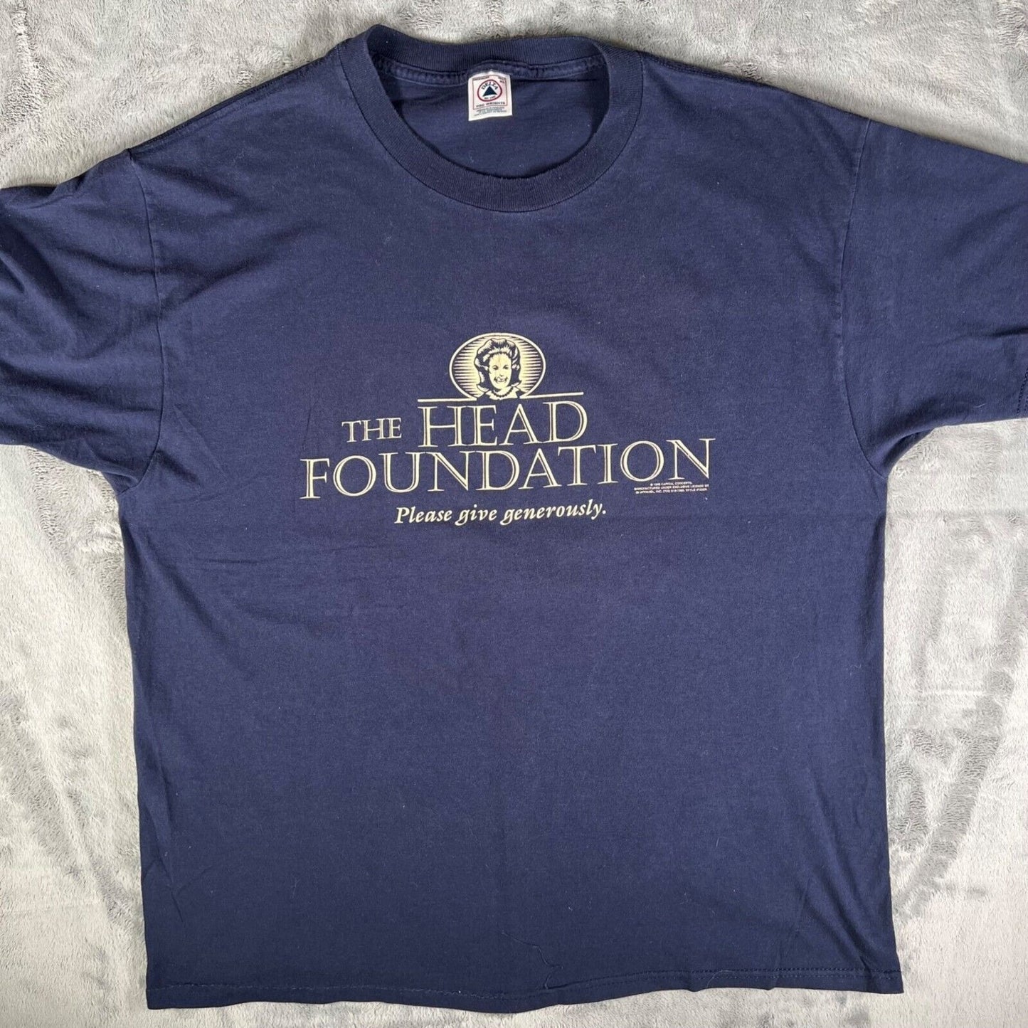 Vintage Y2K The Head Foundation "Please Give Generously" Novelty T-Shirt (XL)