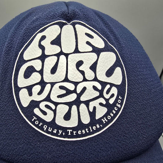 Rip Curl Wetsuits Torquey, Trestles, Hossegor Navy Trucker Hat *Fair Condition