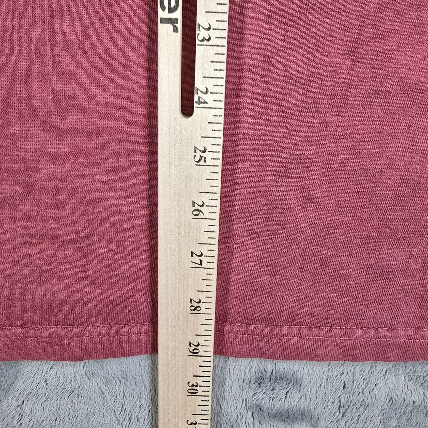 Vintage 1990s B.U.M Equipment Made in USA Red Faded Raised Logo T-Shirt (L)