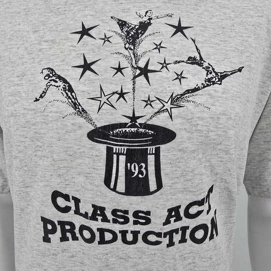 Distressed Vintage 1993 Hanes Heavyweight Class Act Production T-Shirt (XL)